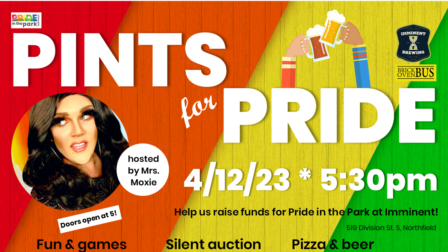 Pints for Pride Fundraiser at Imminent on April 12